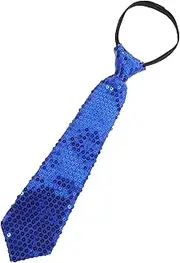 [SAFIGLE] Mens Sequin Tie Shine Tie Necktie Fashion Magician Necktie Creative Dress Up Costume Props Prom Party Supplies for