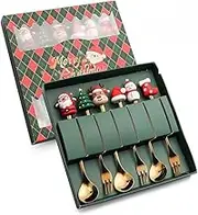 Azragon Stainless Steel Cutlery Set with Spoons, Dessert Fruit Forks,Tableware with Cartoon Design and Perfect for Kids and Friends.