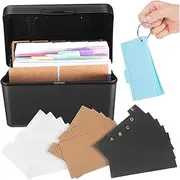 DINHEAROM Flashcards Note Cards Rings Storage Box Study Index Cards Case for School