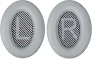 Replacement Ear Cushions for Bose QC35 & QC35ii (QuietComfort 35) Headphones, More - Softer Leather, MH MOIHSING Earpads Compatible with QC35 and QC35 II, Shaped Scrims with L and R Lettering, Grey