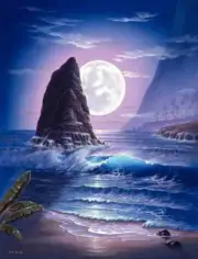 Moonscape Accent & Decor Tile Jeff Wilkie Tropical Art POV-JWA020AT