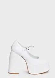 [Koi Footwear] White Sweet Attitude Platform Heels