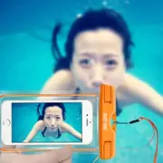 RH11 1pc Luminous Waterproof Phone Case Underwater Swimming Case Phone Pouch For iPhone Samsung Xiaomi Huawei 5.5"-Orange