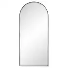 Arched 180cm Leaning Wall Mirror Black