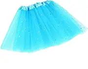 [LKQBBSZ] Halloween Kids Classic Elastic 3 Layered Tulle Tutu Skirt with Sequin Stars Girls Tutu Skirts