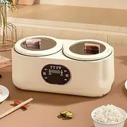 Rice Cooker Automatic Double-Boiled Rice Cooker Intelligent Reservation Intelligent Ntc Dual Sensor Temperature Control Compact Size Doesn't Take up Much Space Suitable for Student Dormitory