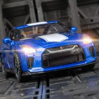 在飛比找蝦皮購物優惠-NISSAN 1:32比例日產gtr R35壓鑄汽車模型金屬