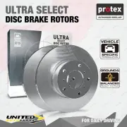 Pair Front Protex Vented Disc Brake Rotors for Ford F250 F350 4WD SRW DRW (for: Ford)