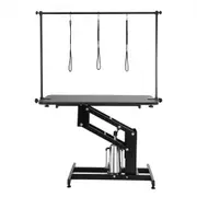 VEVOR 109cm Hydraulic Pet Grooming Table, Heavy Duty Dog Grooming Arm for Medium/ Small Dogs, Height Adjustable Dog Grooming Station, Anti Slip Tablet