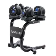 Powertrain Adjustable Dumbbell Set with Stand (Blue) - 48kg