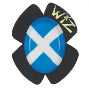 WIZ Pair Of Flag Motorbike MC Riding Knee Sliders Guards Standard Scottish Flag