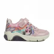 Kids Geox Fadinlight | Pink/Lilac | Childrens The Little Mermaid Themed Light Up Trainers Eu 27