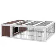 i.Pet Rabbit Hutch Wooden 124x90x35cm