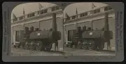 Samson locomotive Nova Scotia coach, Canadas First, 1837. Outside Hall