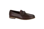 Roamers Mens Leather Loafers (Dark Brown) - UTDF2289