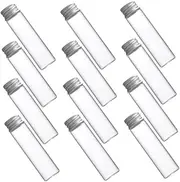 VALICLUD 30pcs 50ml Transparent Glass Test Tubes With Screw Caps Small Vials For Essential Oils Sample Testing Ideal For Home And Laboratory Use