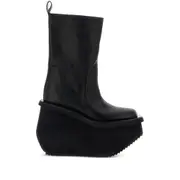 [Rick Owens] Rick Owens 14mm Factory Topstitching Platform Boots 41 IT BLACK