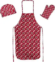 Northwest NCAA Unisex-Adult 3-Piece Apron, Oven Mitt and Chef Hat Set