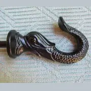 Victorian Dolphin HANGING LAMP HOOK for old antique kerosene oil, electric ,etc.