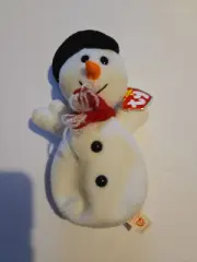 Original Ty Beanie Babies SNOWBALL the White Snowman Plush Toy 4201 1996