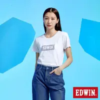 在飛比找momo購物網優惠-【EDWIN】女裝 小字排列BOX LOGO短袖T恤(白色)