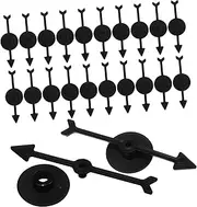 Generic 25pcs Rotating Board Game Accessories Tabletop Accessories Game Night Accessories Game Spinners Suction Cup Link Replacement Arrow Spinners for Games Plastic Black