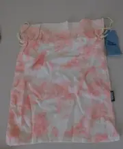 COTTON ON Foundation Tie Dyed Pink White Drawstring Bag