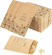 300 Pieces Seed Envelopes 3.15 x 2.36in Seed Packets Envelope with Preprinted Small Envelope Collecting Template for Flower Vegetable Seeds Storage