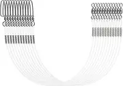 12pcs Fishing Leaders, Nylon Wire Leader Line with Swivel Snap for Saltwater Freshwater Fishing 20lb 30lb 40lb 50lb