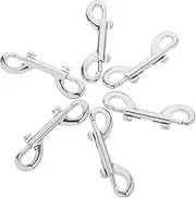GLEAVI 6pcs Double Ended Bolt Snap Hooks for Pets Stainless Steel Leashes with Diving Clips for Large Dogs Outdoor Activities Multi-pet Management 89mm