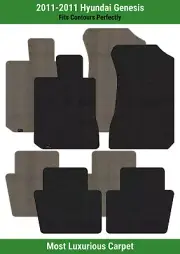 Lloyd Luxe Front & Rear Row Carpet Mats for 2011 Hyundai Genesis (for: Hyundai)
