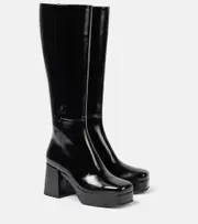 [Gianvito Rossi] Gianvito Rossi Leather platform boots AU 10 black