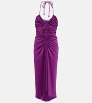 [Veronica Beard] Veronica Beard Saskia ruched midi dress AU 12 purple
