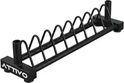 ATTIVO Horizontal Plate Storage Rack and Olympic Bar Rack Organiser