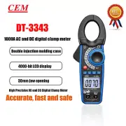 CEM DT-3343 1000A AC/DC Digital Clamp Meters Data Hold Function Auto Power Off