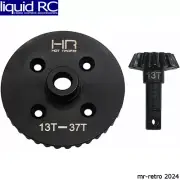 Hot Racing SMXX3713F 37t/13t Steel Helical Diff Ring/Pinion Front Gear TRA Maxx