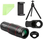 Phone Lens Monocular - 18X25 Monocular Telescope Lightweight,Lightweight High-Definition with Smartphone Adapter Tripod for Bird Watching, Hunting
