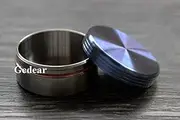 TIKING Titanium Round Waterproof Pill Box Capsule Tablet Storage Medicine Box Snuff Box Containers for Contact Lenses (Blue)