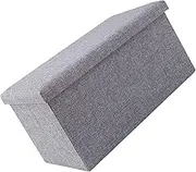 Storage Footrest Stool, Stylish Storage Ottoman Saving Space Fabric Foldable for Bedroom for Room (Large 5x4.5cm/1.96x1.77in)