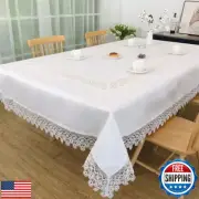 BrekSdat Tablecloths for Rectangle Tables Lace Elegant Decor for Dinning Home