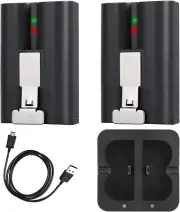 2 Packs Battery V4 Compatible for Video Ring-Doorbell Camera 1/2/3/4, Spotlight