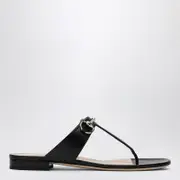 [GUCCI] Flip-flops with black leather clamp 36 IT Black