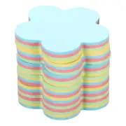 6Pcs 2.7"x2.7" Flower Shape Sticky Notes, 100 Sheets/Pad Memo Pads, 4 Colors