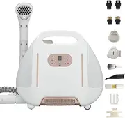 Steam Cleaner, Steam Carpet Cleaner Vacuum with 1.6L Double Water Tank Design, 6 Steam Settings, 12.5KPA Large Suction Power, Mobile Cleaning Machine for Carpet Sofa Mattress