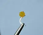 3.3mm LARGE REAL100% NATURAL YELLOW DIAMOND NOSE SCREW,CERTIFICATE AUTHENTICITY
