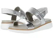 $130 COLE HAAN Zerogrand Global Double Band Silver Slingbacks Women's Size 11