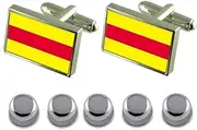 [Select Gifts] Shirt Dress Studs Pasaje City Ecuador Flag Cufflinks