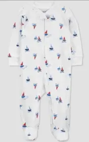 Carters just one you Sailboats Baby 2 Way Zipper Pajamas