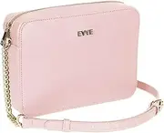 [EVVE] Women's Saffiano Crossbody Camera Bag Designer Shoulder Purse with Chain and Leather Strap
