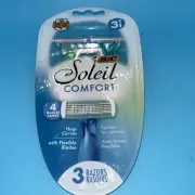 BIC Soleil Comfort 4-Blade Disposable Razors for Women 3 count